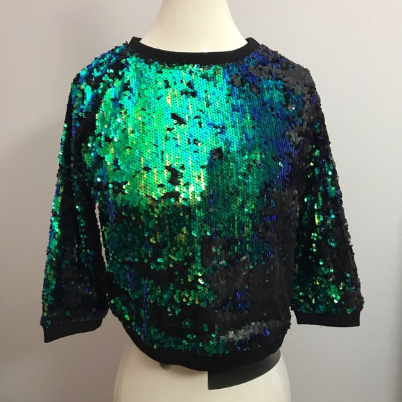 The Vintage Shop Tops - Sequins Sweatshirt